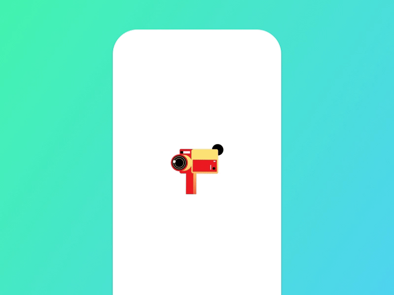 Camcorders animation app clean concept design illustration logo motion ui