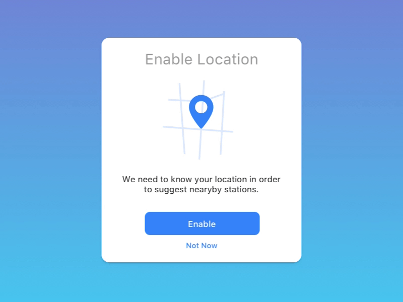 Enable Locations Services animation app clean concept design illustration logo motion ui