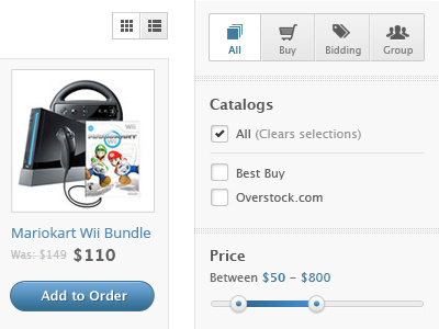 Shop Online catalog ecommerce filter filters price slider product shop