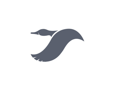 Waterfowl duck h20 logo water wave wing