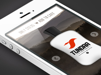 Tundra Mobile bottle ecommerce iphone 5 logo mobile slider