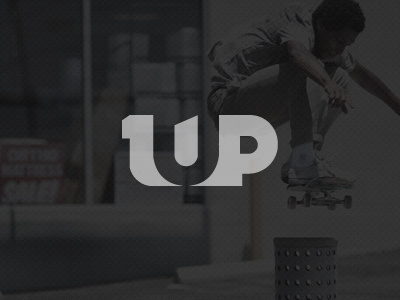 One Up Tweaked app concept logo simple type