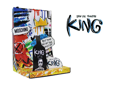 King by Moschino branding character design design diseño de personajes display empaque graphic design illustration ilustración moda perfumería