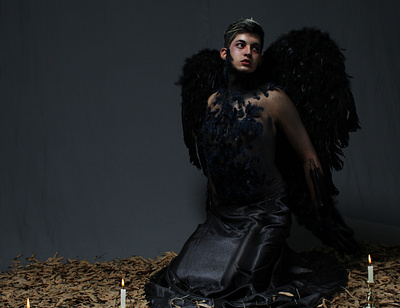 Ángel Negro angel arte concept fotografía photography photoshoot