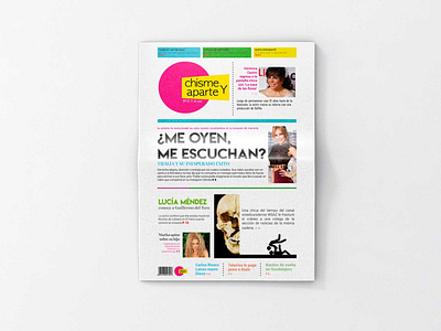 Periódico "Chisme y Aparte" diseño editorial editorial newspaper periódico