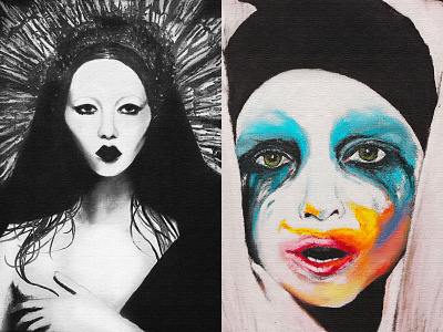 Óleos Gaga gaga graphic design illustration lady gaga oil oleo portrait retrato