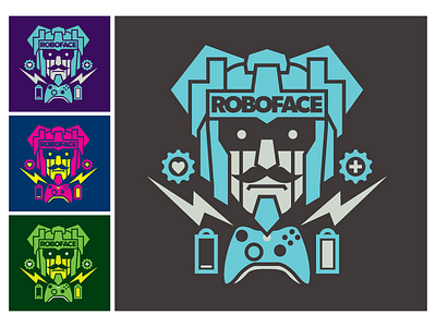 ROBOFACE Color Revisit apparel extra life gaming gaming for good graphic mustache robo roboface robot shirt