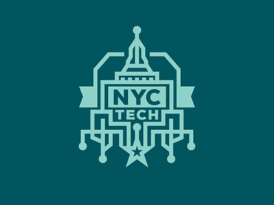 NYC TECH logo monoline ny nyc nyctech sxsw tech