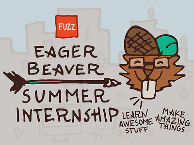WIP : Summer Internship Illustrations beaver brooklyn eager illustration internship vector
