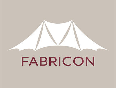 Fabricon Logo architecture awning branding business canopy clean construction fabric graphic design identity illustration logo montana simple tents typography vector