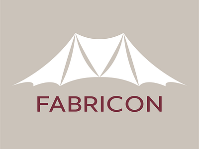 Fabricon Logo architecture awning branding business canopy clean construction fabric graphic design identity illustration logo montana simple tents typography vector