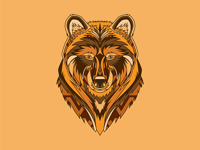 Patterned Grizzly Illustration