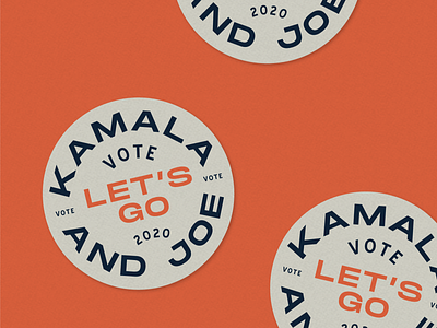 Kamala & Joe, Let's Go! campaign design design personal political political campaign sticker sticker design