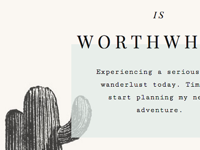 Day 6 of #100DaysofFonts cactus css google fonts personal succulent typography