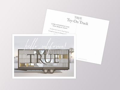 True&Co. Try-On Truck Postcards invitation postcard stationery