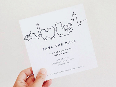 Save the Date - Boston Memorial Day Wedding personal print save the date wedding