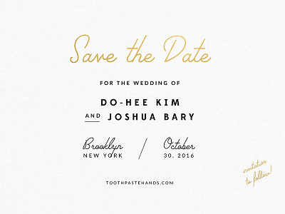 Save the Date - Exploration brooklyn personal print save the date stationery typography wedding