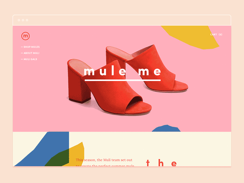 Day 5 - 30 Days of Websites - All about Mules 30daysofwebsites e commerce personal retail shoes web design website wednesday