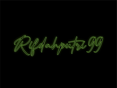 my singnature design - neon style - fresh the green graphic design logo