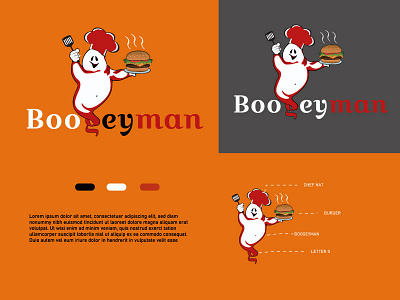 Restaurant Logo boogeyman logo buger logo design food logo graphic design illustration logo modern podcast restaurant logo design