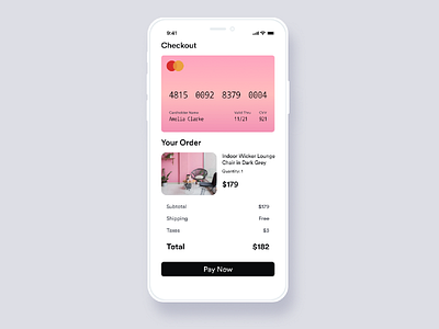 Credit Card Checkout checkout credit card ecommerce gradient mobile