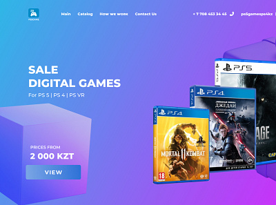 A store selling digital games adobe photoshop branding design figma graphic design illustration landing page logo ui ux