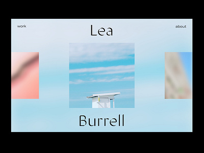 Lea Burrell clean concept design gradient homepage layout minimal photographer portfolio ui design web design website