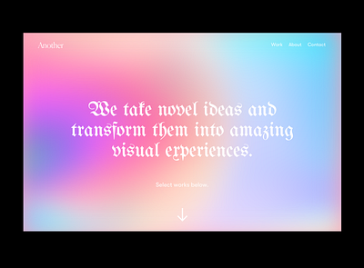 Landing Page clean colorful concept gradient homepage layout ui design website