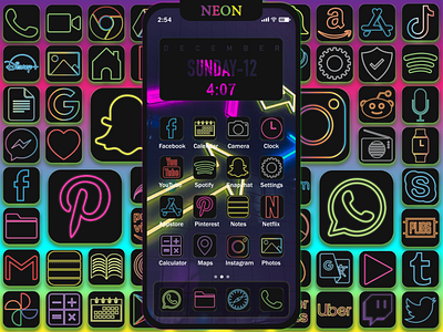 Neon App Icons.