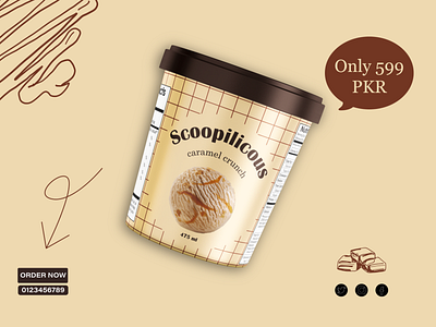 Scoopilicous Ice Cream brand brandidentity branding design graphic design graphicdesign icecream product desing productdesign socialmedia socialmediapost