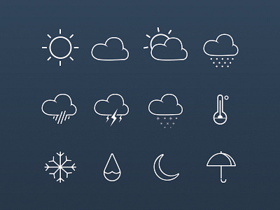 weather Icons app design icon ui weather