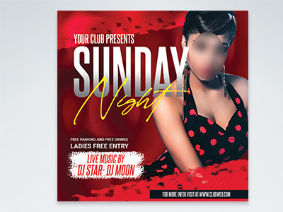 Music Night Party Social Media Instagram Post Banner or Facebook design graphic design