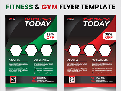 Fitness & Gym Flyer design graphic design illustration vector