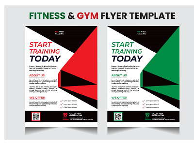 Fitness & Gym Flyer design graphic design illustration typography vector
