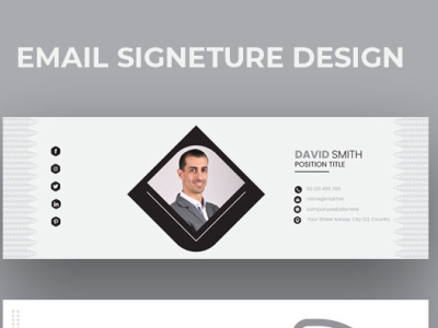 Email signature design graphic design illustration logo typography vector