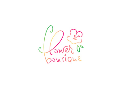 Flower boutique logo boutique branding floral florist flower identity logo logotype vector