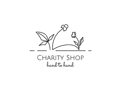 Charity shop logo berry branding charity flower identity logo logotype shop vector