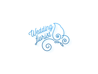 Wedding florist logo branding butterfly design florist flower identity logo logotype swirl vector wedding