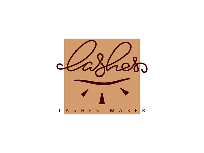 Lashes maker logo abstract artist branding design eye identity lashes logo logotype maker makeup vector