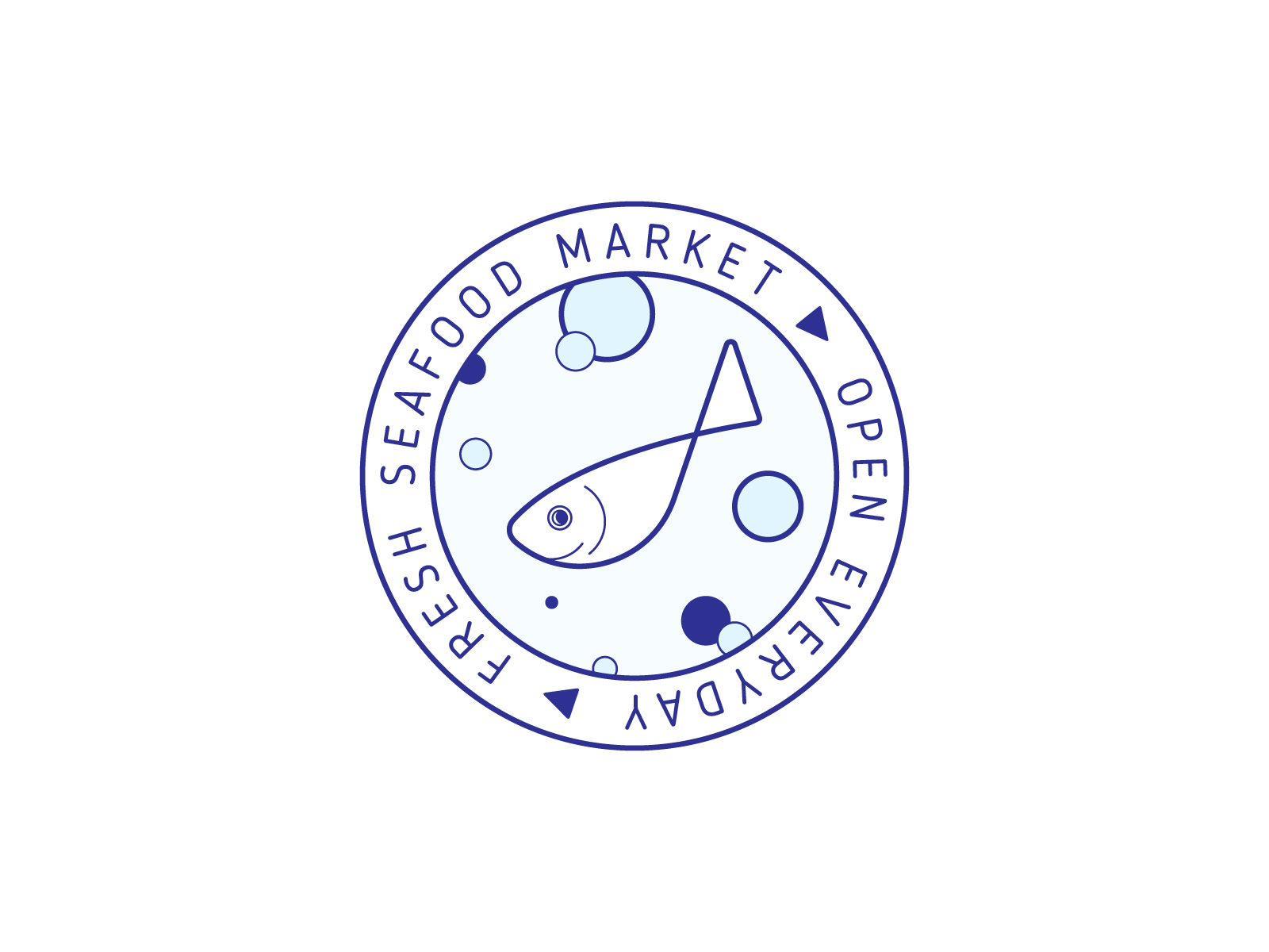 Seafood market logo by Ilona Ivanova on Dribbble