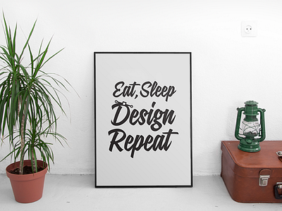 Eat, Sleep | Design | Repeat graphic pentool poster sticker sticker mule typo typography