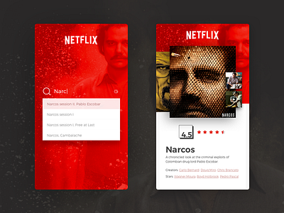 Netflix - Mobile Experience ' Re-vamped ' experience gallery interface layout mobile netflix playful red tv series ui ux video