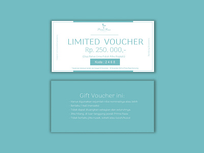 Limited Voucher Primarasa card design gift graphic design voucher
