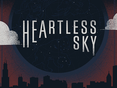 Heartless Sky album cover gig poster