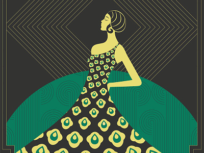 Art Deco Gala Invite art deco illustration