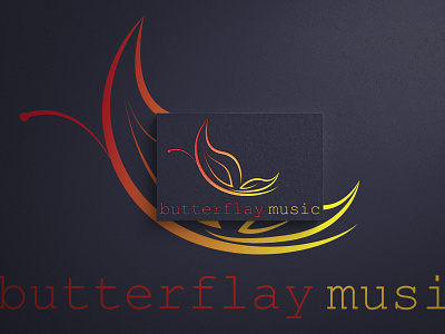 Butterfly logo design for music company