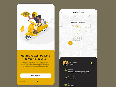 Delivery Map app design product design ui ui designs ux visual design