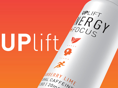 UPLift Energy drink branding graphic design logo packaging typography vector