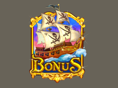 Ship animation casino gif icon logo motion pirats sail sea ship slot