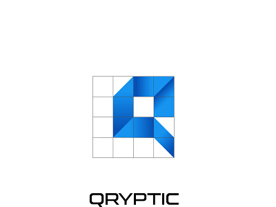 "QRYPTIC" Abstract logo app branding design graphic design illustration logo tec techonology startup typography